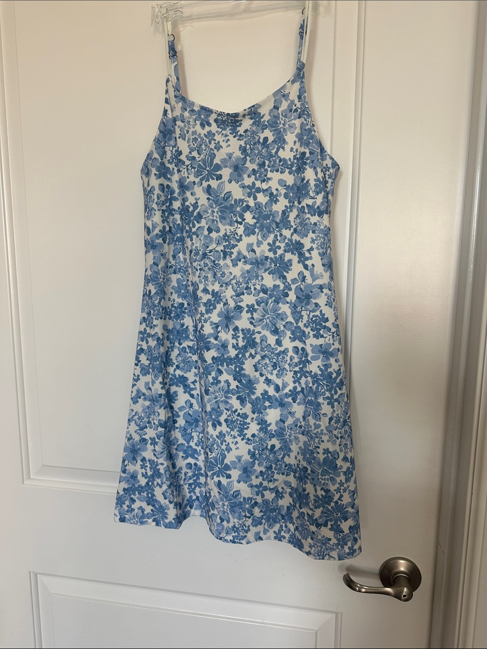 abercrombie kids Blue & White Floral Spaghetti-Strap Dress